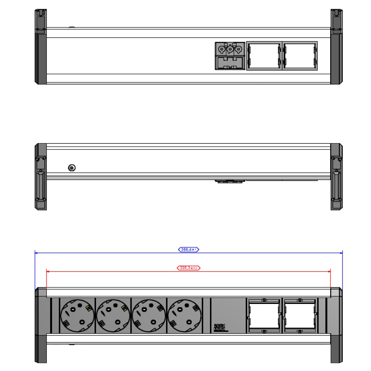 BACHMANN DESK 4xCEE7/3 2xCM GST18
