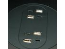 BACHMANN MOV:E POWER UNIT 4x Charger USB-A/C, 220W, schwarz / weiß