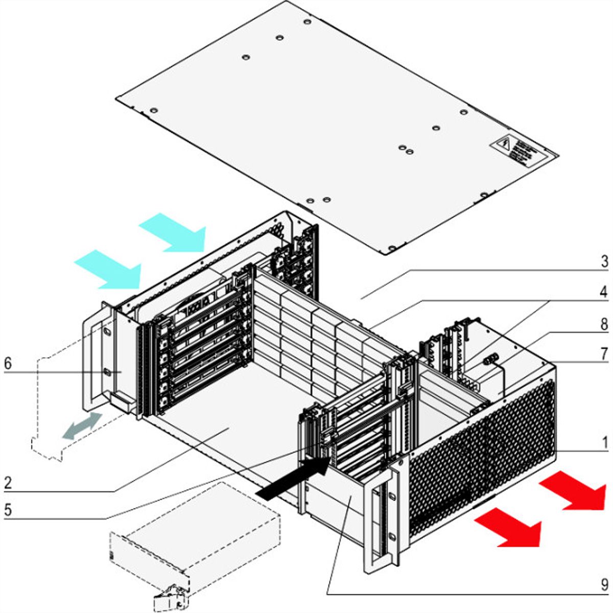 SCHROFF CPCI System for Pluggable PSU, Horizontal, 3 U, 6 Slot