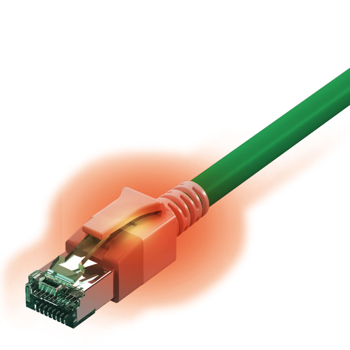 EasyLan S/FTP DualBoot® LED Kabel Cat.6A (Class EA), LSOH, groen, 1,5 m