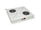 ROLINE 19-inch dakventilatie unit met 2 ventilatoren, thermostaat, grijs