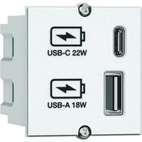 BACHMANN USB A/C 22Watt Oplader CM wit, wit