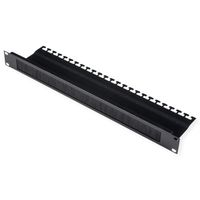 ROLINE 19-inch cable entry, with brush strip 1U black