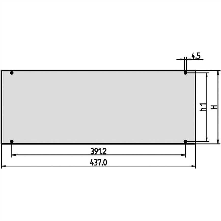 SCHROFF Inpac voorpaneel, 2 HE, 2,5 mm, Al, geanodiseerd, onbehandelde randen