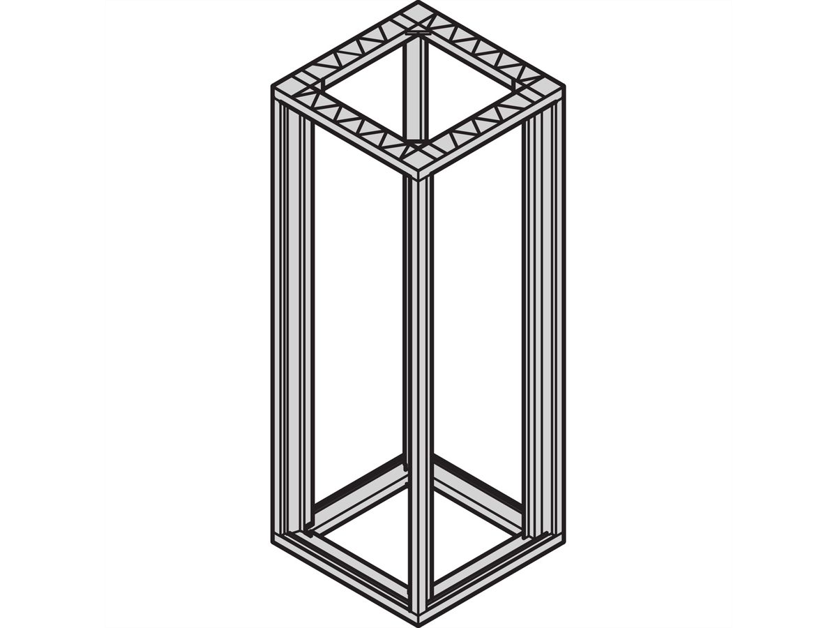 SCHROFF Eurorack 19" Cabinet Frame, 38 U 600W 800D