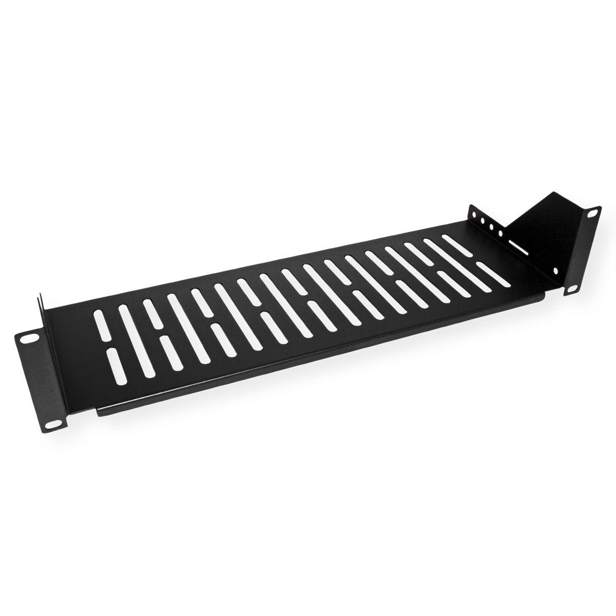 VALUE 19"-Legplank, 485 x 150mm, 2HE, max. 15 kg, zwart