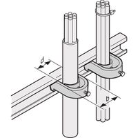 SCHROFF C-Rail kabelhouder, voor kabelbundel 18 ? 22 mm