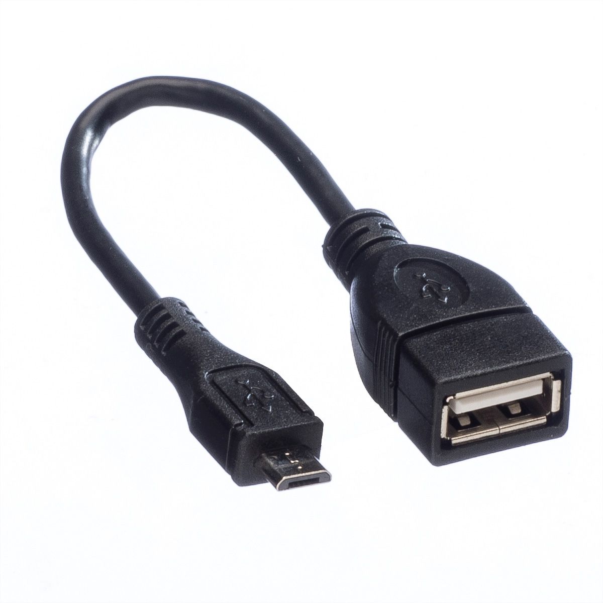 VALUE USB 2.0 Cable, A - Micro B, F/M, OTG, 0.15 m