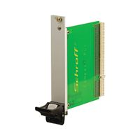 SCHROFF-insteekset met IEL-handgreep voor I/O-achterzijde, afgeschermd, zwart, 3 HE, 8 HE