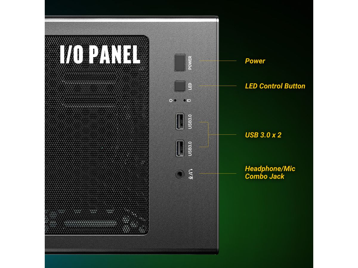 ANTEC AX85 ARGB PC case Midi Tower Gaming ATX, black