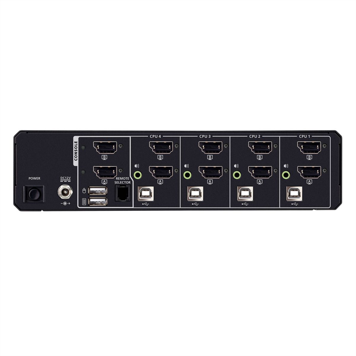 ATEN CS1144DPH4 4-poorts USB 5K DP/HDMI, Universele Secure KVM-switch met twee schermen