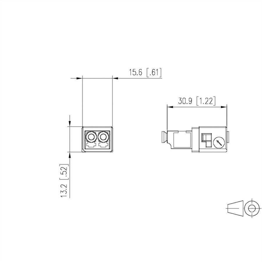 METZ CONNECT OpDAT Industry LC-D SM-adapterinzetstuk