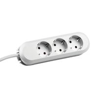 BACHMANN SMART socket strip 3x earthing contact, white, 3 m