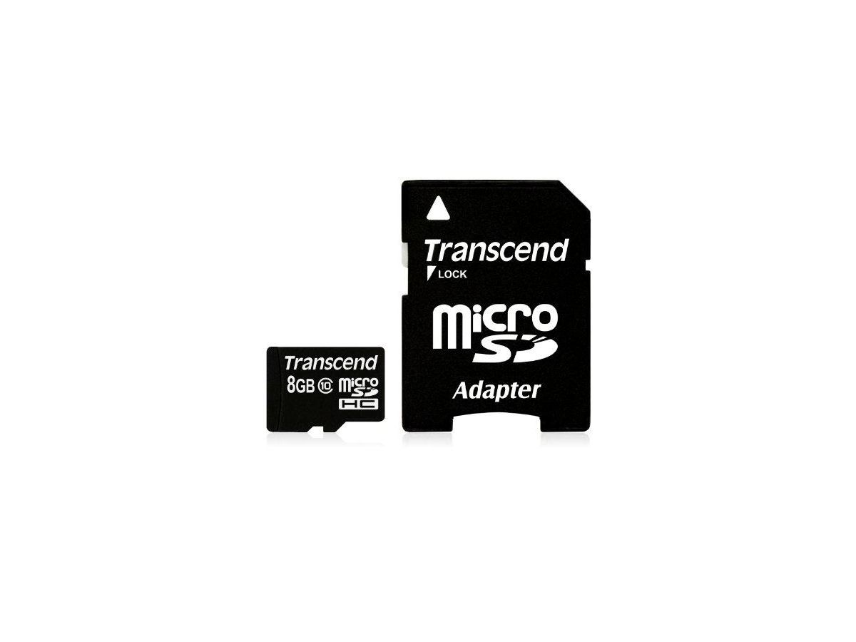 Transcend TS8GUSDHC10 8GB MicroSDHC Class 10 memory card