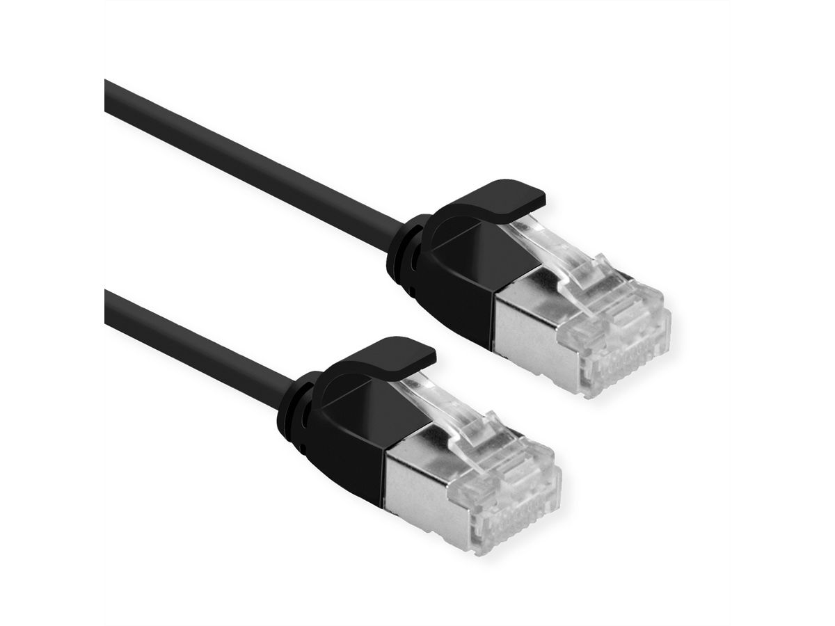 ROLINE U/FTP DataCenter Patch Cord Cat.6A (Class EA), LSOH, slim, black, 1 m