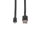 ROLINE USB 2.0 kabel, USB A M - Micro USB B M, zwart, 1 m