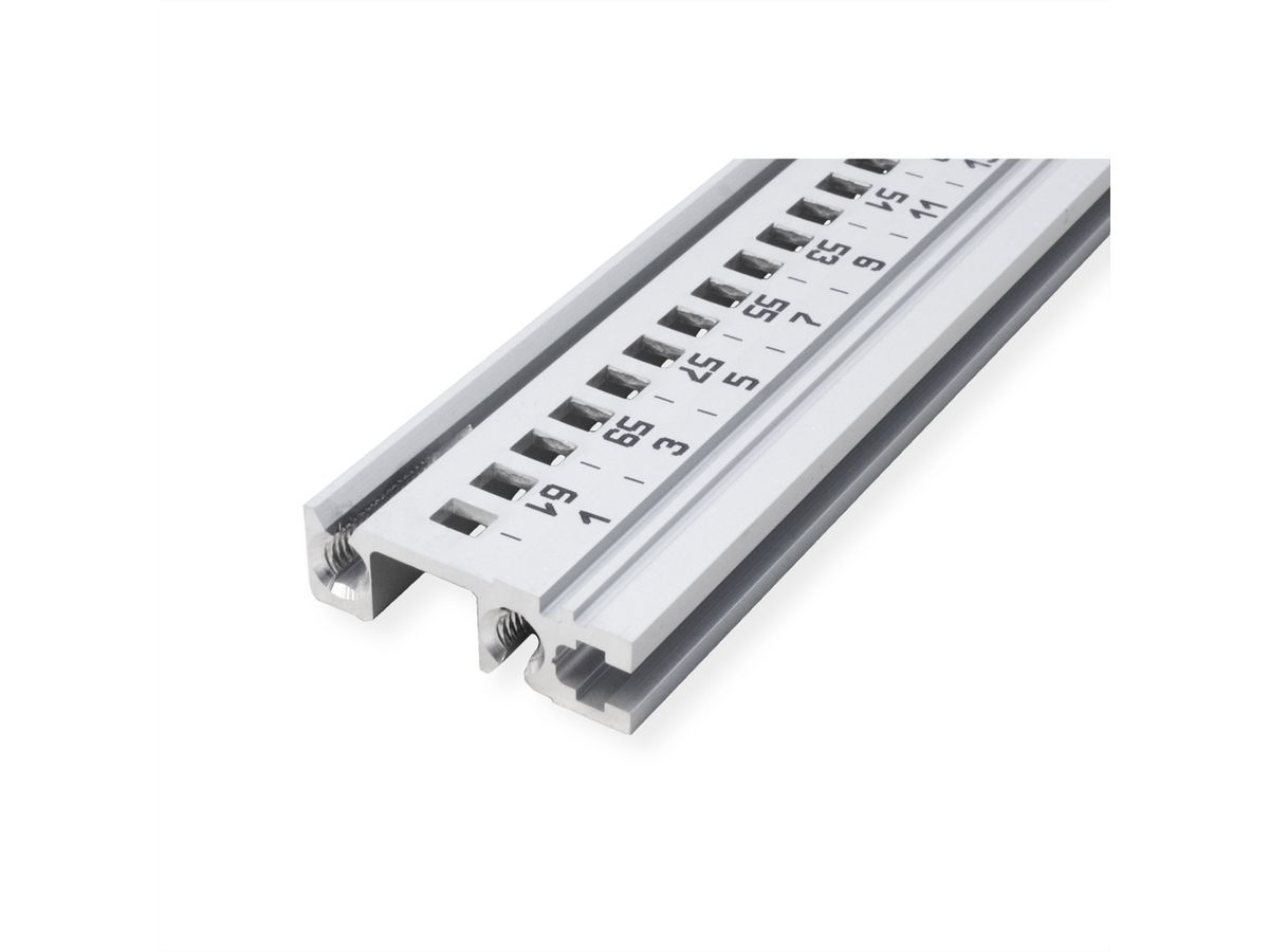 SCHROFF Horizontal Rail, Rear, Type H-ST, Heavy, Standard, 63 HP