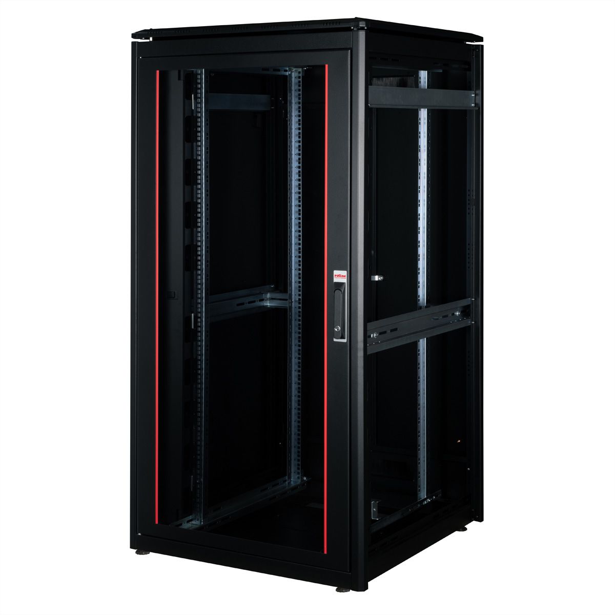 ROLINE 19-inch netwerkkast Pro 32 U , 800x800 BxD Glazen deur zwart