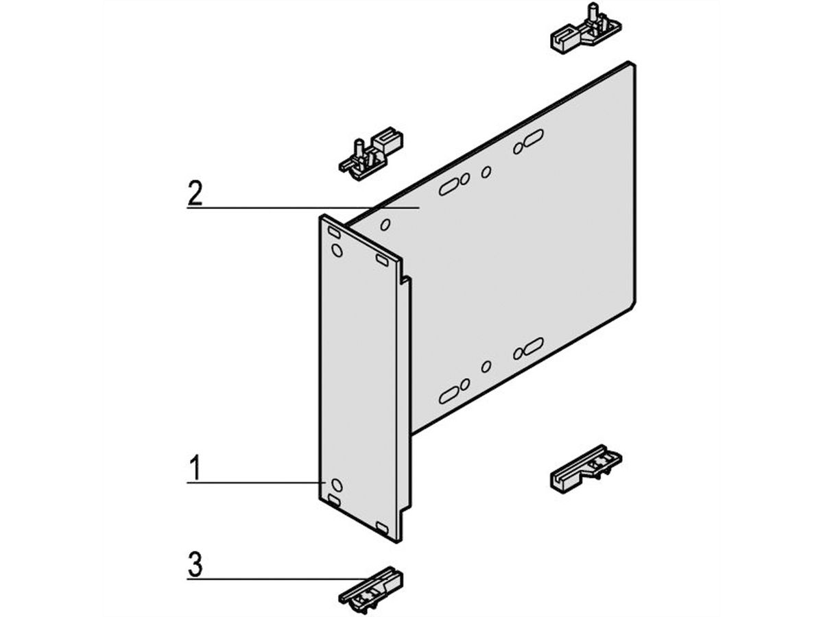 SCHROFF CPCI-module voor stationsunit HD 1x 3,5", 3 HE verticaal, met frontpaneel