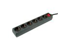 ROLINE Power Strip, 6-way, with Switch, black, 10 m