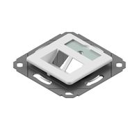 EasyLan preLink / fixLink modulehouder, 2xKS met middenplaat Centreerplaat 9x31,8 mm RAL 9010