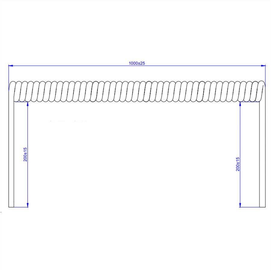 BACHMANN spiraalkabel 1 m-4 m, wit, 0,2 m recht, CS-YMH11Y-J 5x1,5 mm² gesneden, onverpakt