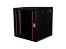 ROLINE 19-inch wandbehuizing Pro 12 U , 600x600 BxD tweedelig draaibaar zwart