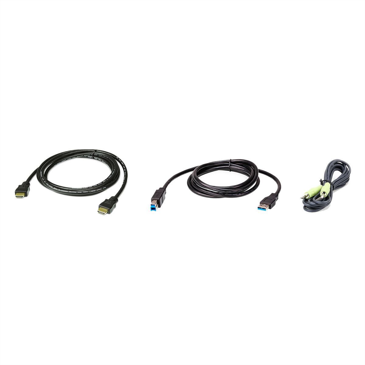 ATEN 2L-7D02UHX3 USB HDMI KVM Kabel-Kit, USB 3.0, schwarz, 1,8 m