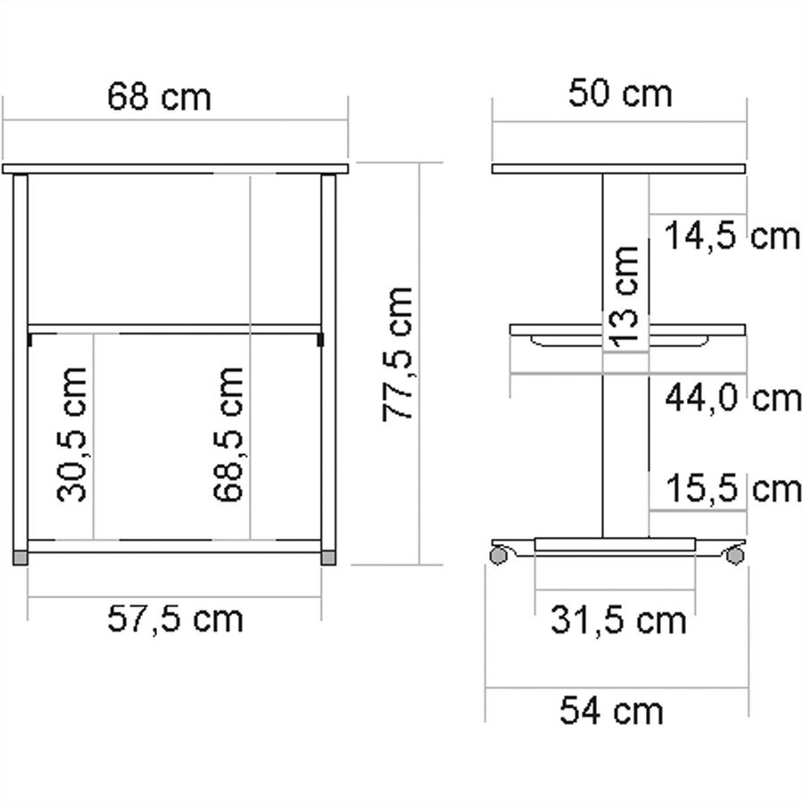 ROLINE Printer tafel, grijs