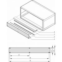 SCHROFF EMC-deelfrontpaneel 1U - SUB-FRONT PLATE HF 1U 84TE