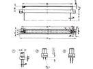 SCHROFF Stekker Type B, EN 60603, DIN 41612, vrouwelijk, 64 contacten, soldeerpennen, 2,5 mm
