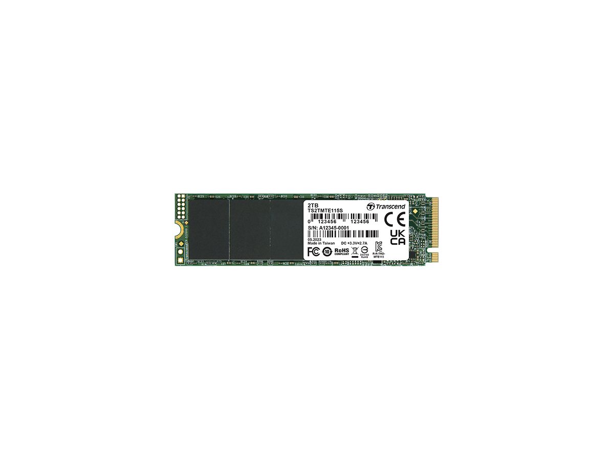 Transcend PCIe SSD 115S M.2 1000 GB PCI Express 3.0 3D NAND NVMe