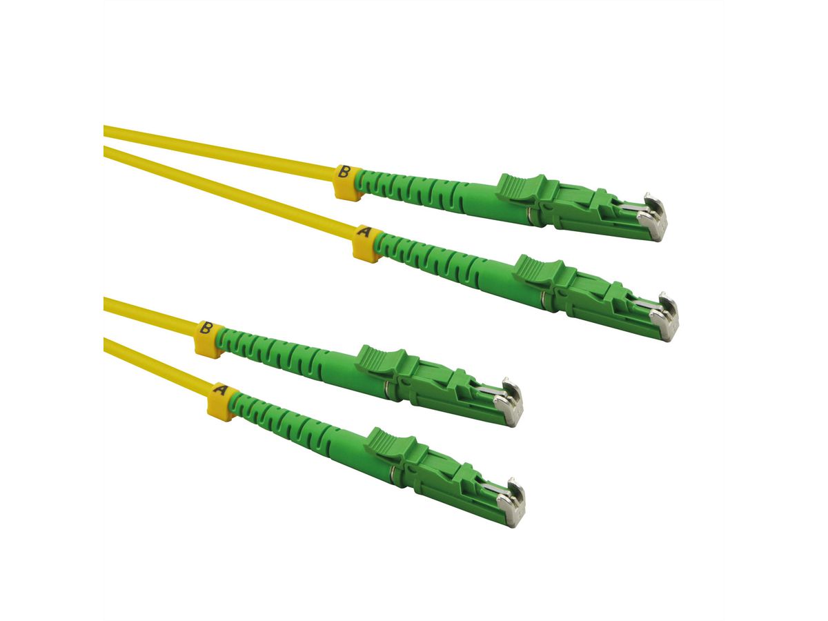 ROLINE FO Jumper Cable Duplex, 9/125µm, OS2, LSH/LSH, APC Polish, LSOH, yellow, 10 m