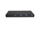 ROLINE KVM Switch, 4 PCs, HDMI 4K@60Hz, with 3 Port USB 3.2 Gen1 / USB 3.0 Hub