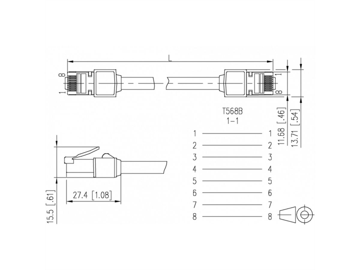 METZ CONNECT patchkabel Cat.6 (Klasse E) S/FTP, Ultraflex500 VoIP, AWG 26, LSOH, wit, 10 m