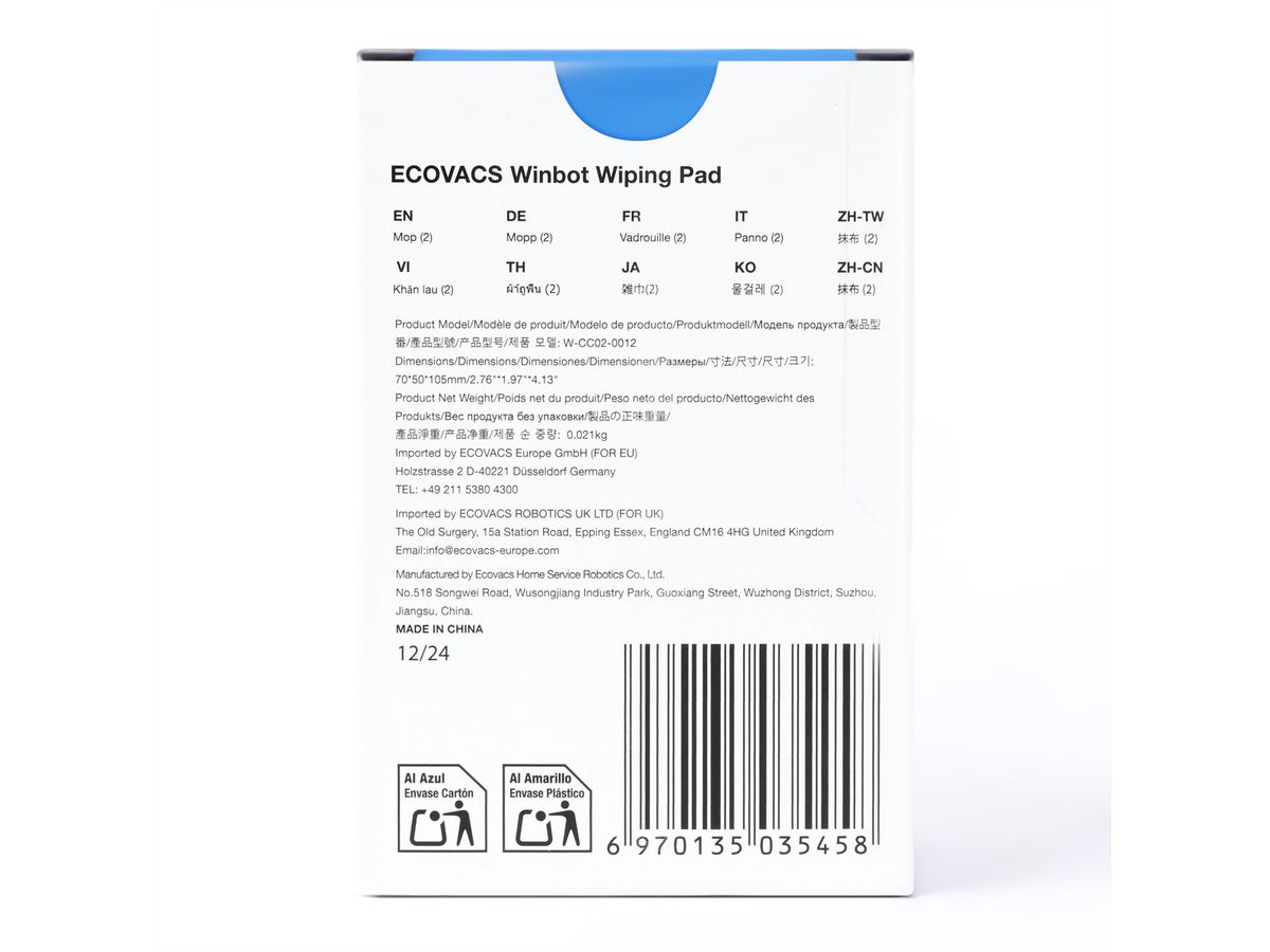 Ecovacs Reinigungstücher, zu Winbot Mini