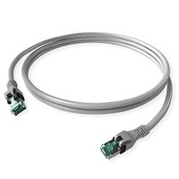 EasyLan DualBoot PushPull IP20 patchkabel, Cat.6A (Klasse EA), S/FTP, grijs, 1 m