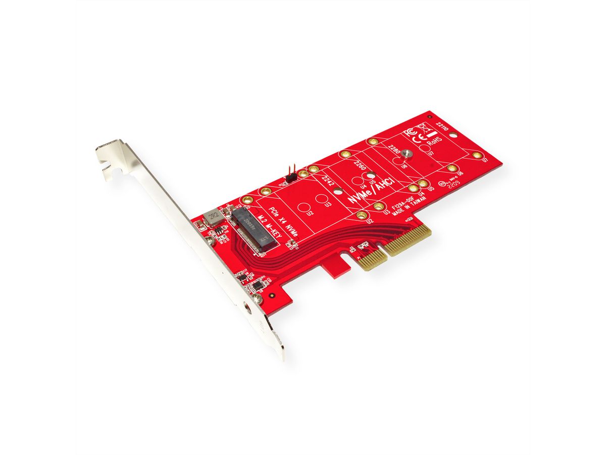 ROLINE PCIe 4.0 x4 3.3V5A hostadapter voor PCIe-NVMe M.2 110mm SSD