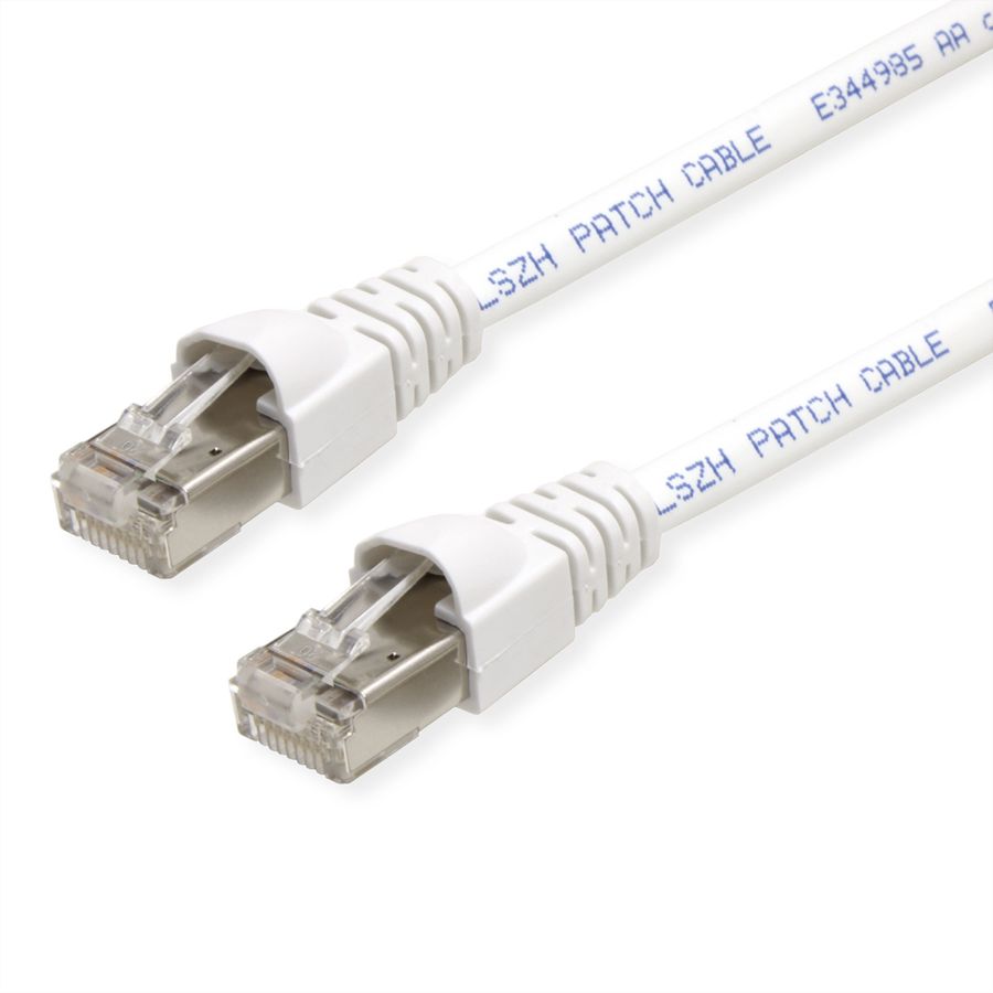 TELEGÄRTNER RJ45 Patch Cord S/FTP, Cat.6A, LSZH, white, 0.5 m
