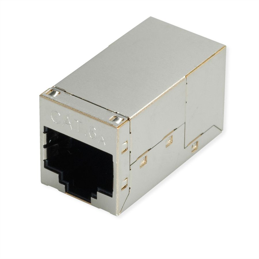 ROLINE RJ-45-koppeling afgeschermd, Cat.6A (klasse EA), zilver