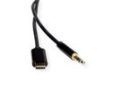 ROLINE Adapter Kabel USB Type C - 3.5mm Audio, Male/Male, zwart, 3 m