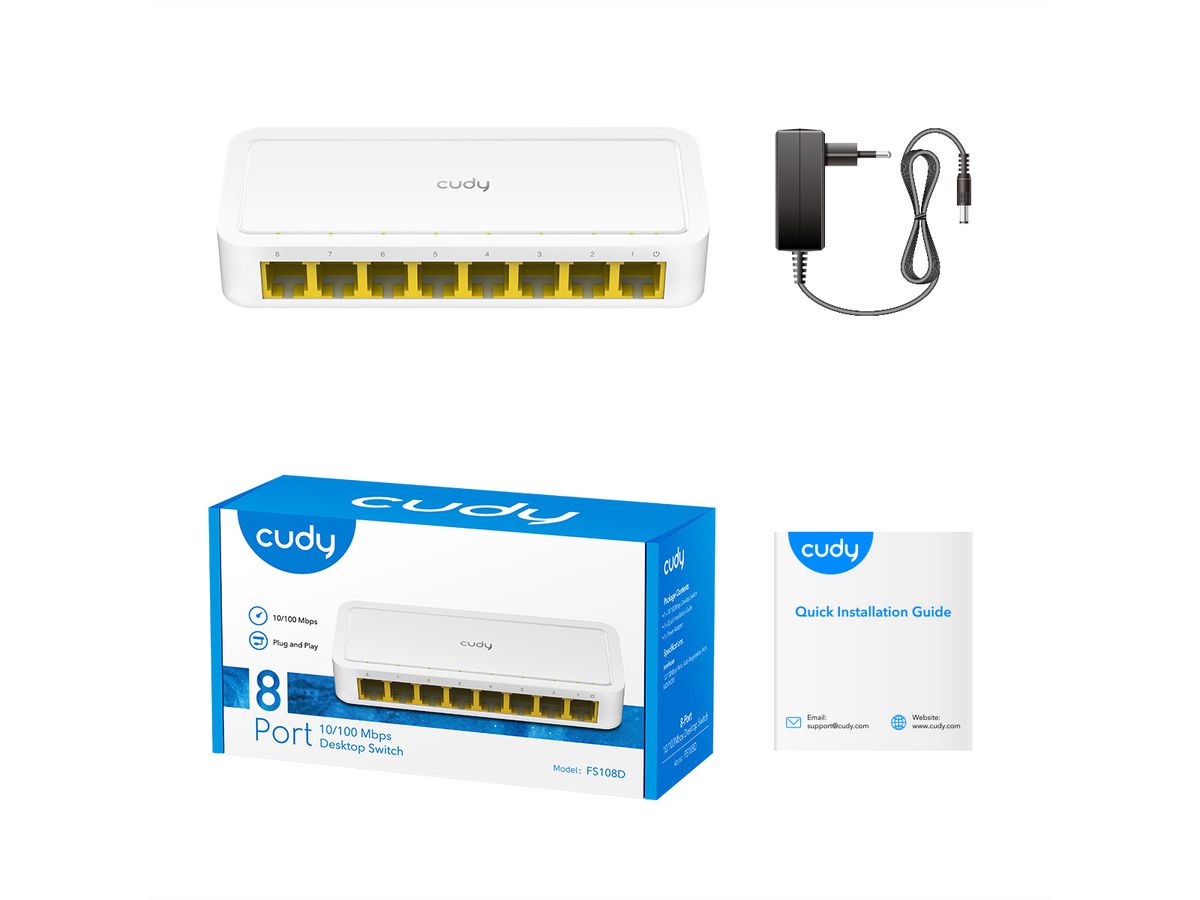 CUDY FS108D 8-Port 10/100 Desktop Switch