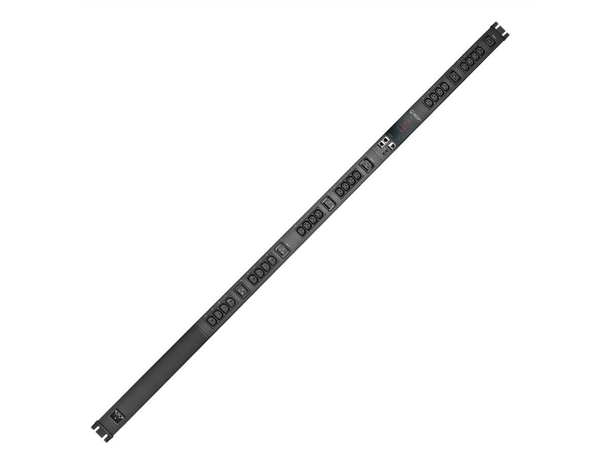 GUDE EPC 87-1310-18 30-fach switched und metered PDU, vertikaler Einbau 0HE, schwarz, 170 cm