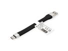 ROLINE USB 3.2 Gen 2 siliconenkabel, Emark, C-A, M/M, 10Gbit/s, zwart, 11 cm