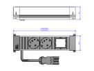 BACHMANN POWER FRAME Klein 2x Geaard stopcontact 1x ABD