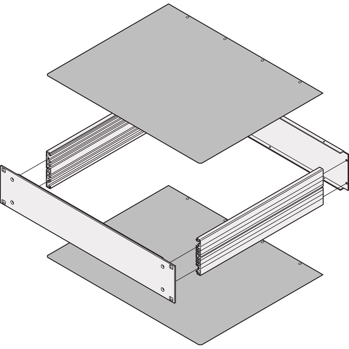 SCHROFF MultipacPRO Cover Plate, Plain, Depth 400 mm
