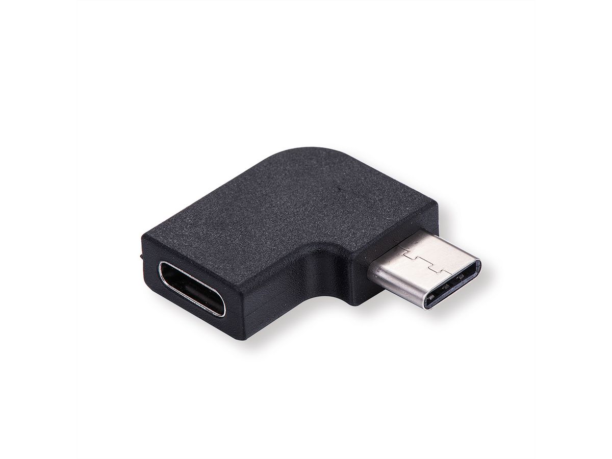 VALUE Adapter, USB 3.2 Gen 2, Type C - C, M/F, 90° Angled, black