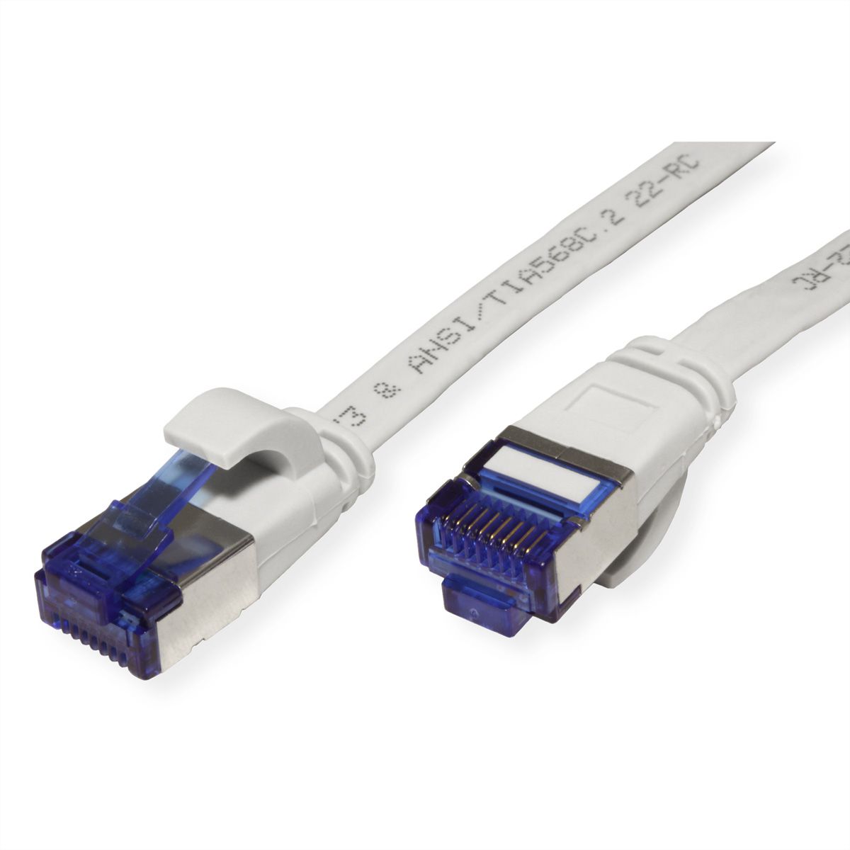 VALUE FTP Patch Cord, Cat.6A (Class EA), extra-flat, grey, 0.5 m
