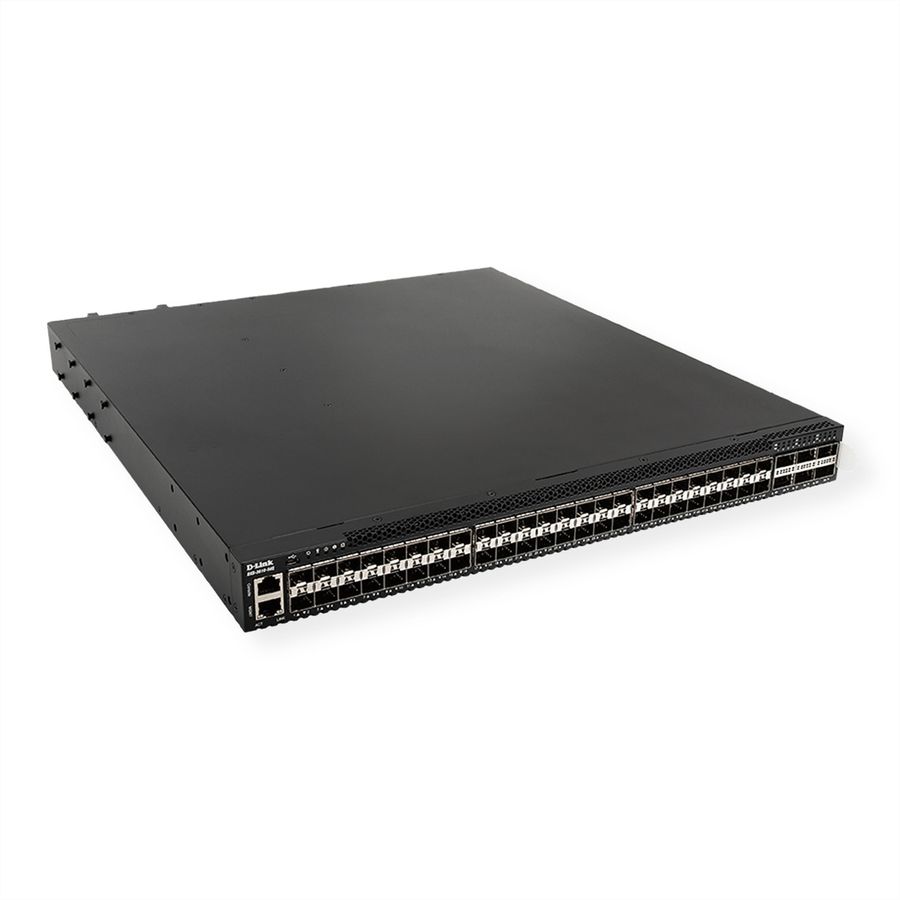 D-Link DXS-3610-54S/SI/E 48x 1/10GbE SFP/SFP+ poorten, 6x 40/100GbE QSFP+/QSFP28-poorten L3 Stackable 10G Managed Switch