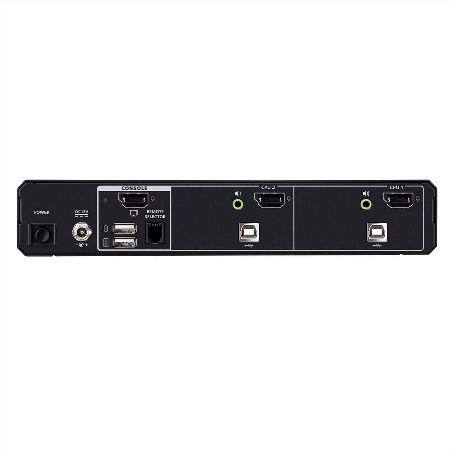 ATEN CS1182DPH4 2-poorts USB 5K DP/HDMI, Universele beveiligde KVM-switch voor één scherm